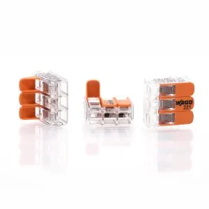 WAGO Klemmen 221-413 |3-Leiter |transparent |50 Stück 