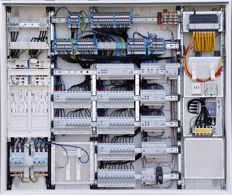 Referenz Zählerschrank mit MDT Verdrahtung, Netzwerk und SAT